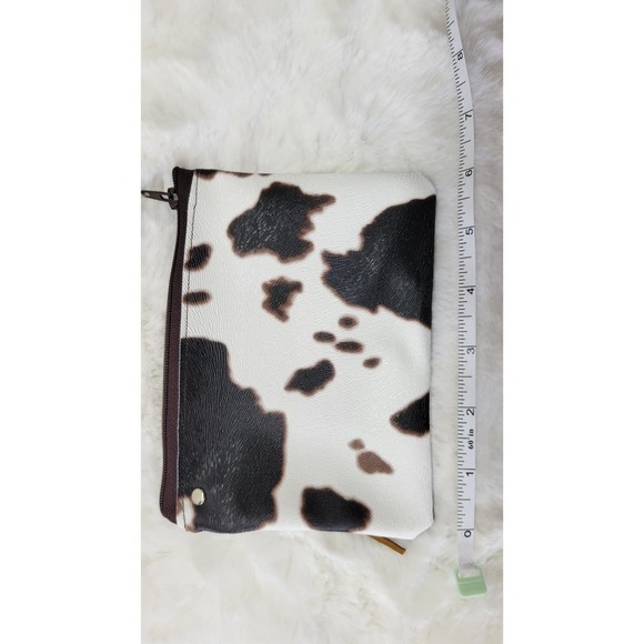 Handcrafted Fuax Leather Cow Print Coin Purse - Picture 6 of 7